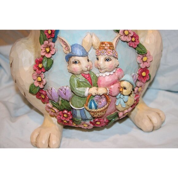 Jim Shore Easter Bunny 19" Heartwood Creek w/ Lighted Lantern 6003367 2018 - Picture 6 of 7